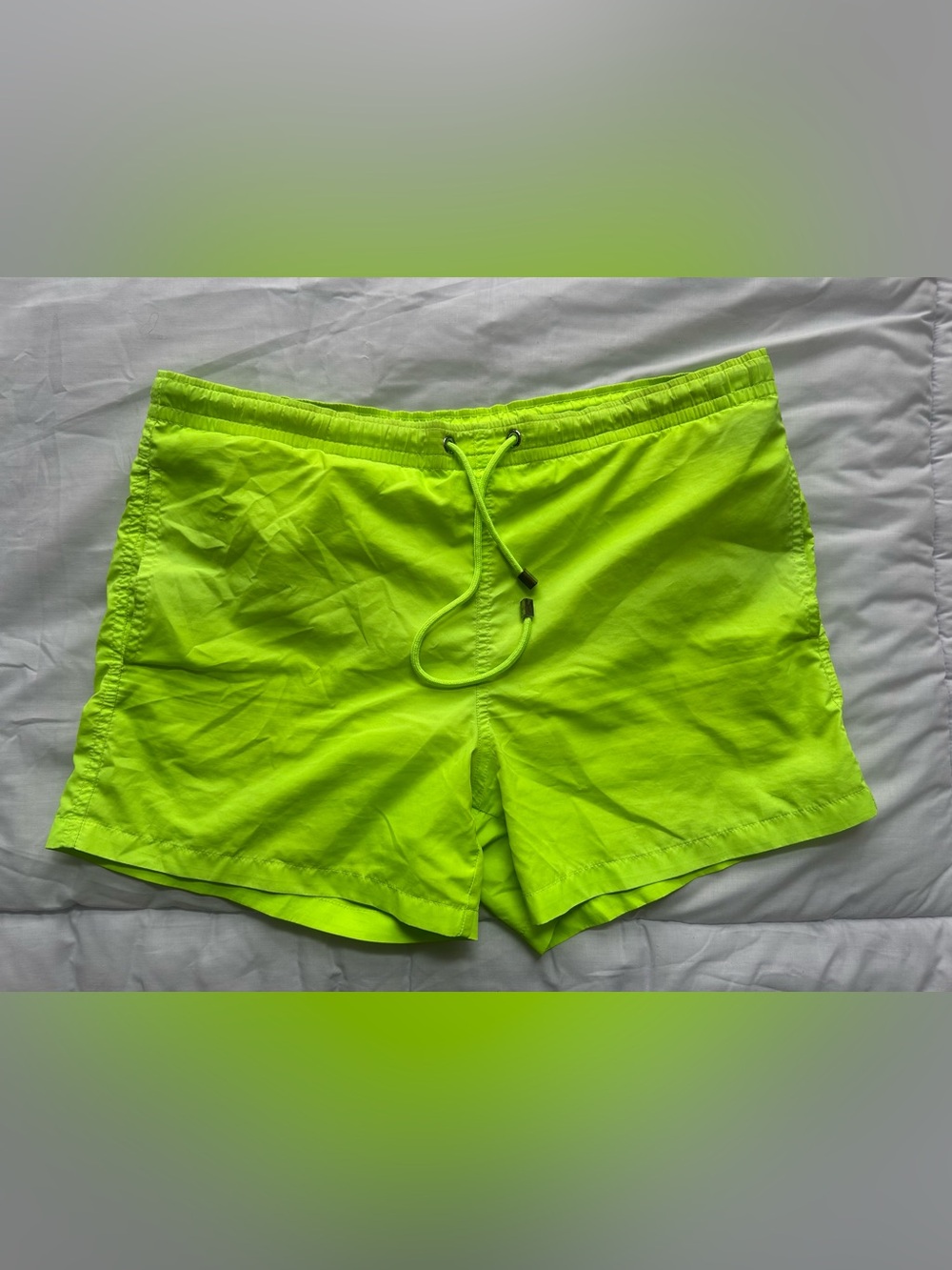 Zara Neon Lime Men’s Swim Bermudas size M